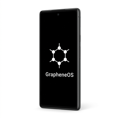 Google Pixel 6a angled with GrapheneOS