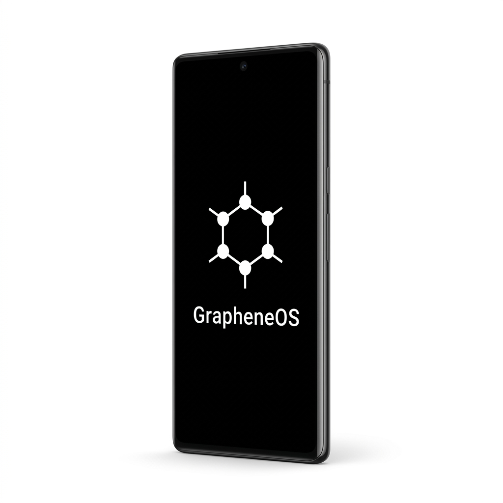 Google Pixel 6 Pro angled with GrapheneOS