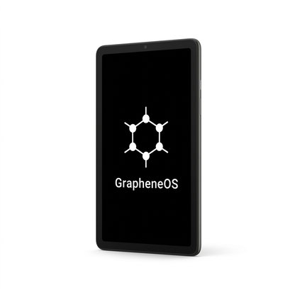 Google Pixel Tablet angled with GrapheneOS