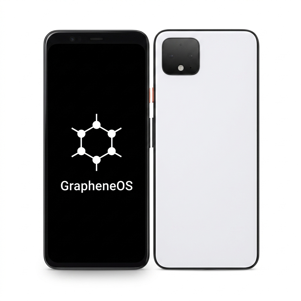 Google Pixel 4 front and back with GrapheneOS
