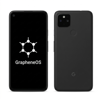 Google Pixel 4a 5G front and back with GrapheneOS
