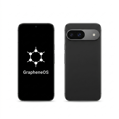 Google Pixel 9 front and back with GrapheneOS