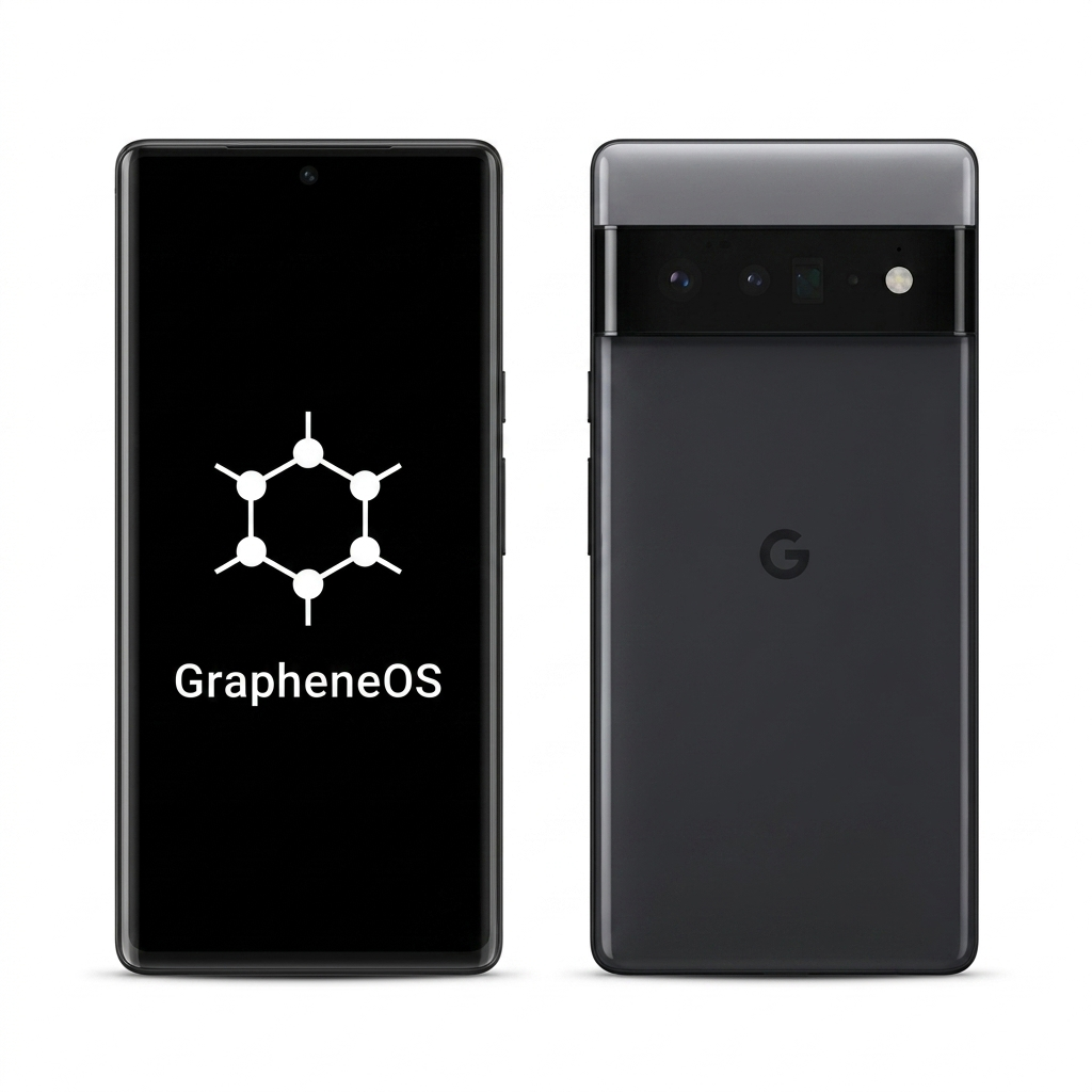 Google Pixel 6 Pro front and back with GrapheneOS