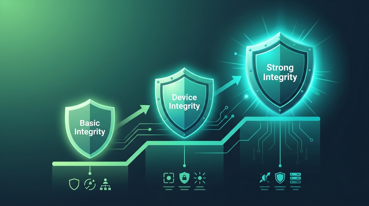 The three Play Integrity verdicts: basic, device, strong