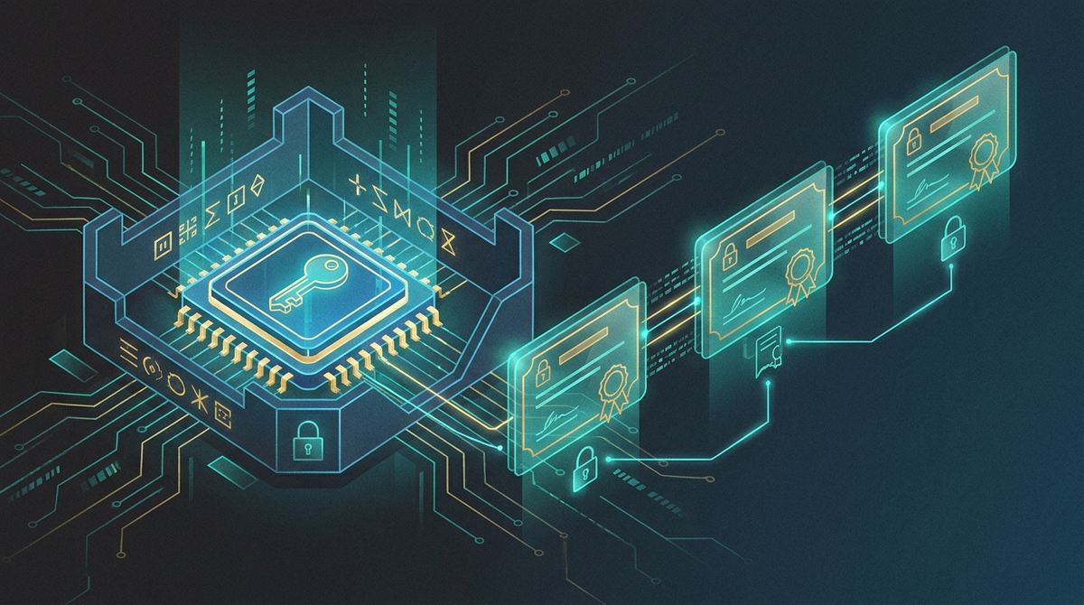 Hardware-backed attestation keybox and certificate chain