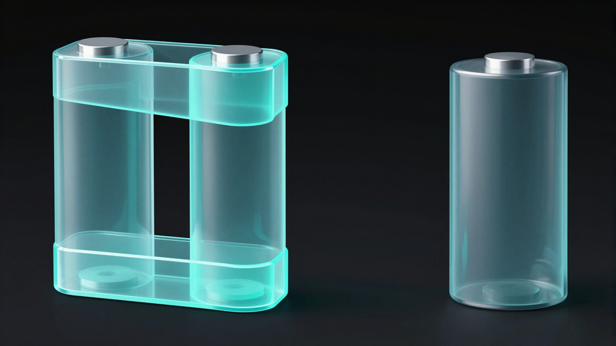 Abstract battery capacity comparison illustration