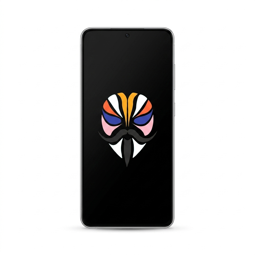 Samsung Galaxy S22 with Magisk logo