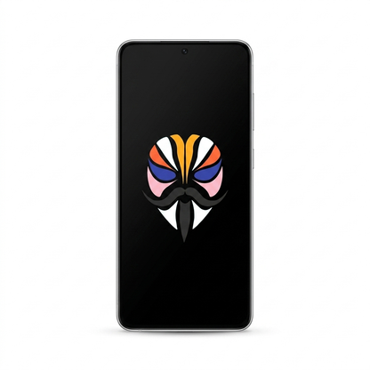 Samsung Galaxy S22 with Magisk logo