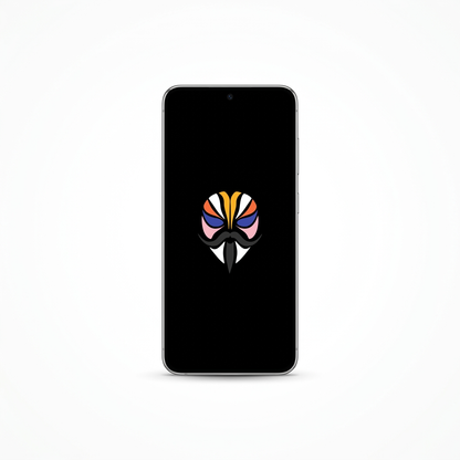 Samsung Galaxy S23 with Magisk logo