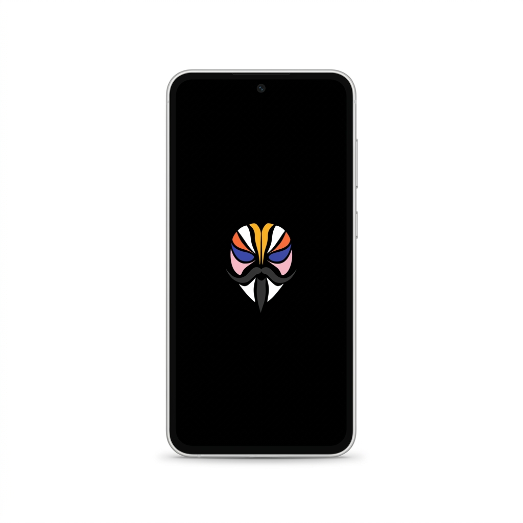 Samsung Galaxy S23 FE with Magisk logo