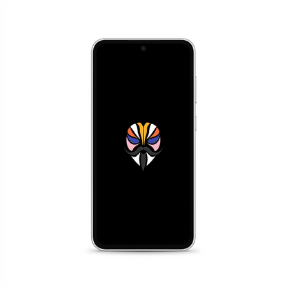 Samsung Galaxy S23 FE with Magisk logo