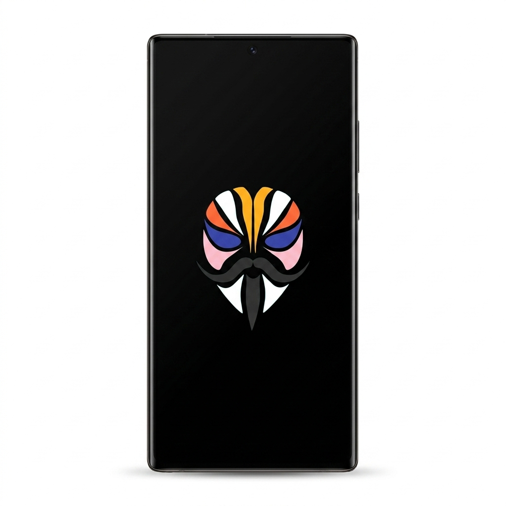 Samsung Galaxy Note 20 Ultra with Magisk logo