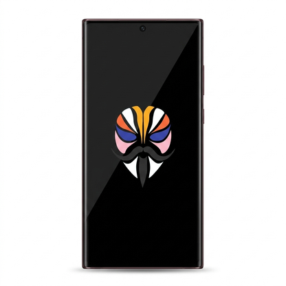 Samsung Galaxy S22 Ultra with Magisk logo