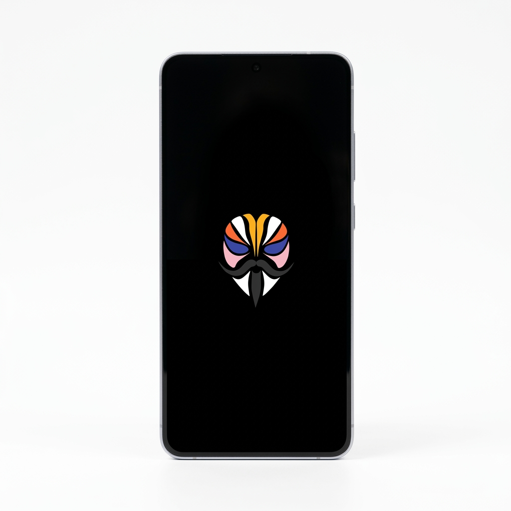 Samsung Galaxy S25 Ultra with Magisk logo