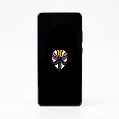 Samsung Galaxy S25 Ultra with Magisk logo