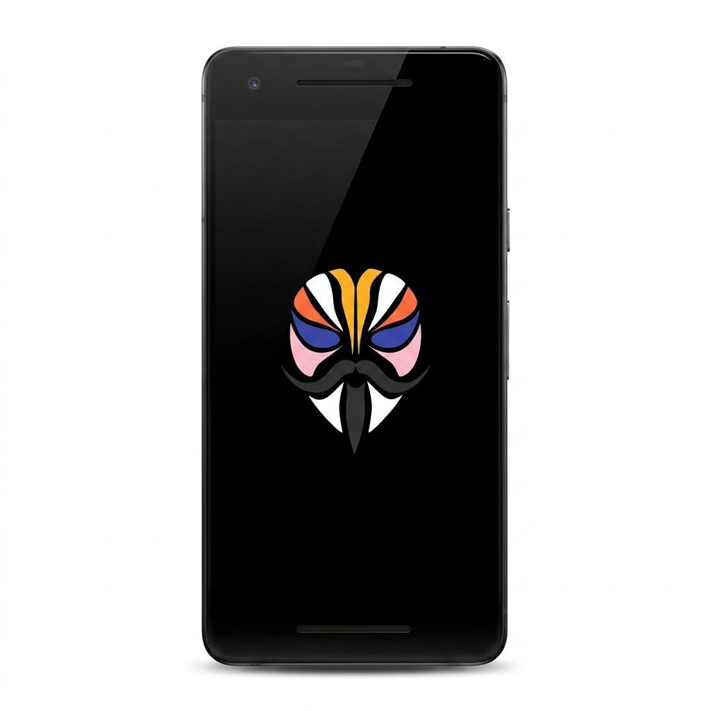 Google Pixel 2 with Magisk logo
