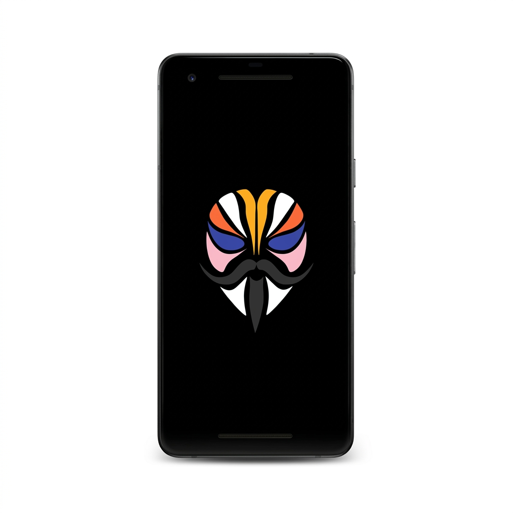 Google Pixel 2 with Magisk logo