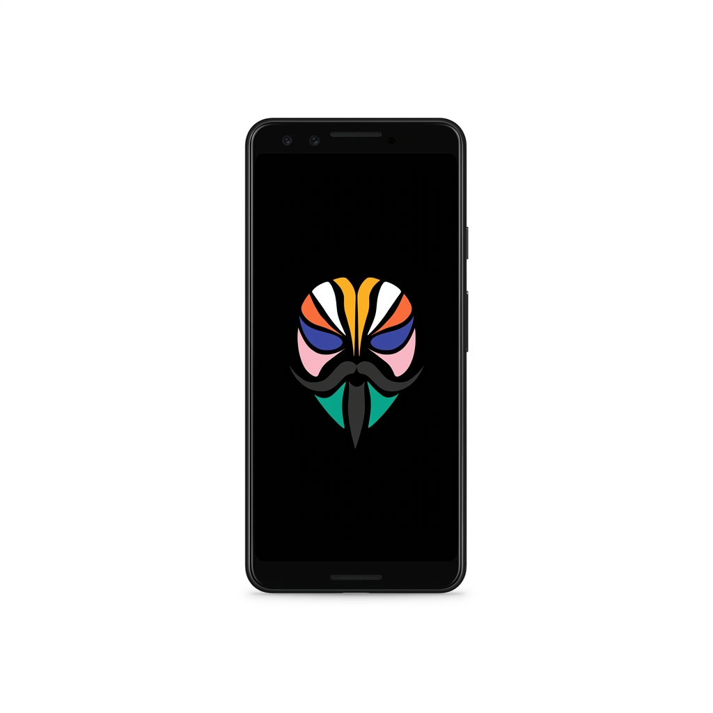 Google Pixel 3 with Magisk logo