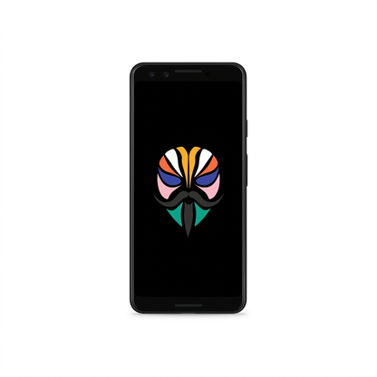 Google Pixel 3 with Magisk logo