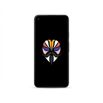 Google Pixel 5 with Magisk logo