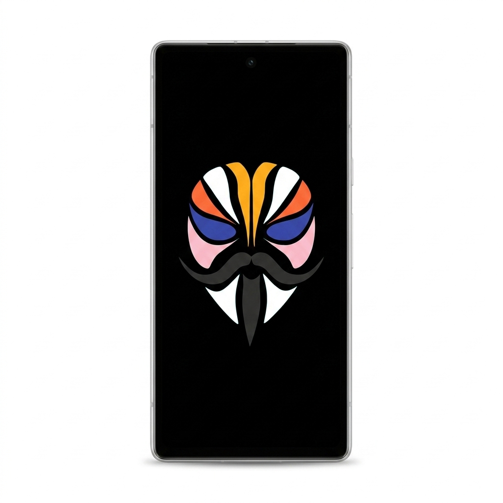 Google Pixel 7a with Magisk logo