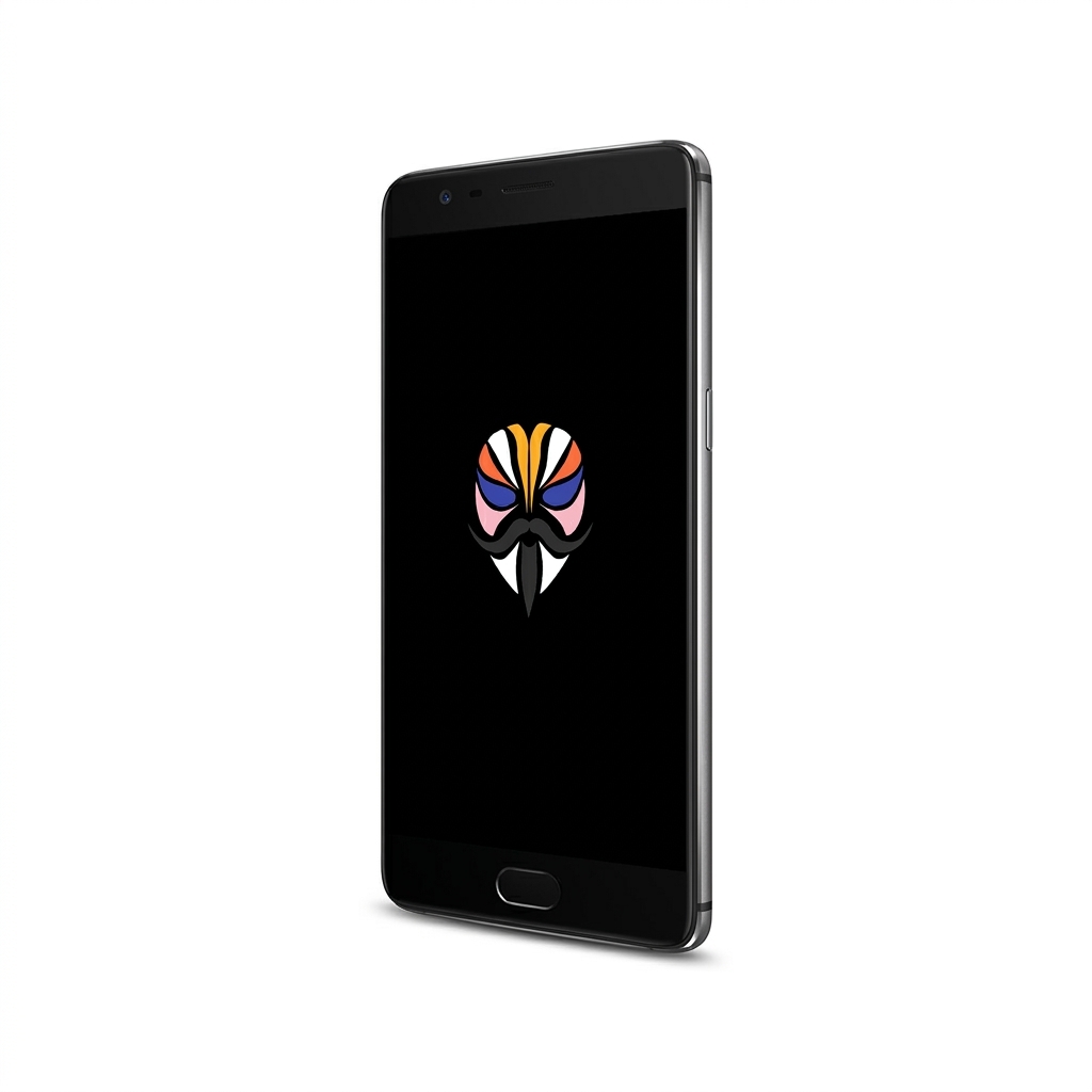 OnePlus 3 angled with Magisk