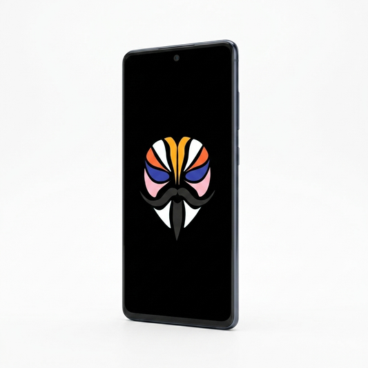 Samsung Galaxy S20 FE angled with Magisk