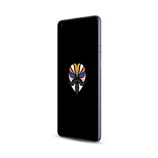 OnePlus 9 angled with Magisk