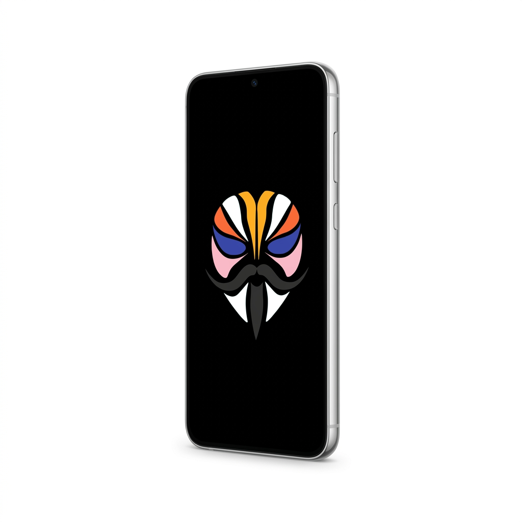Samsung Galaxy S23 Plus angled with Magisk