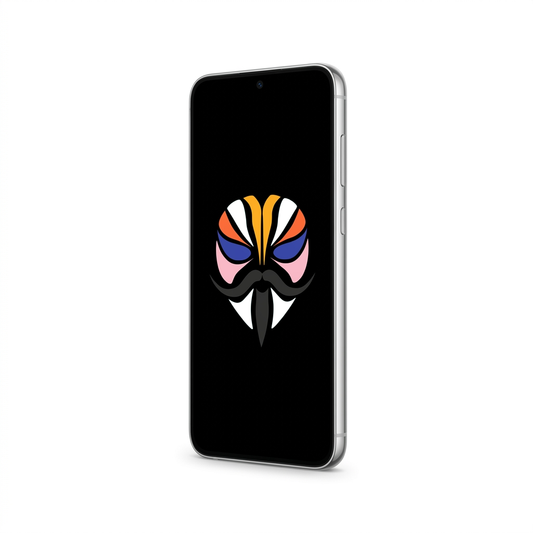 Samsung Galaxy S23 Plus angled with Magisk