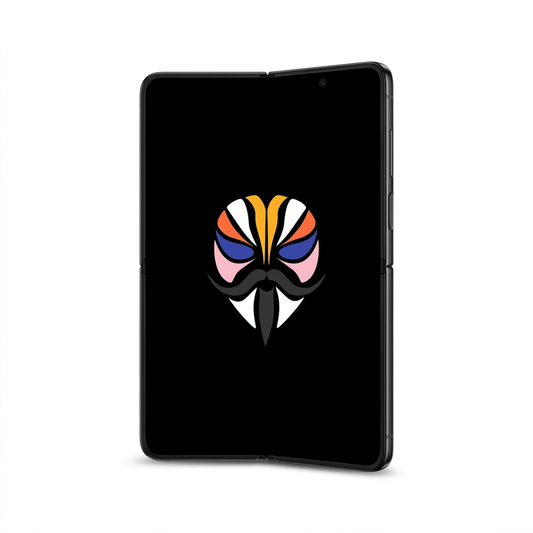 Samsung Galaxy Z Flip4 unfolded with Magisk