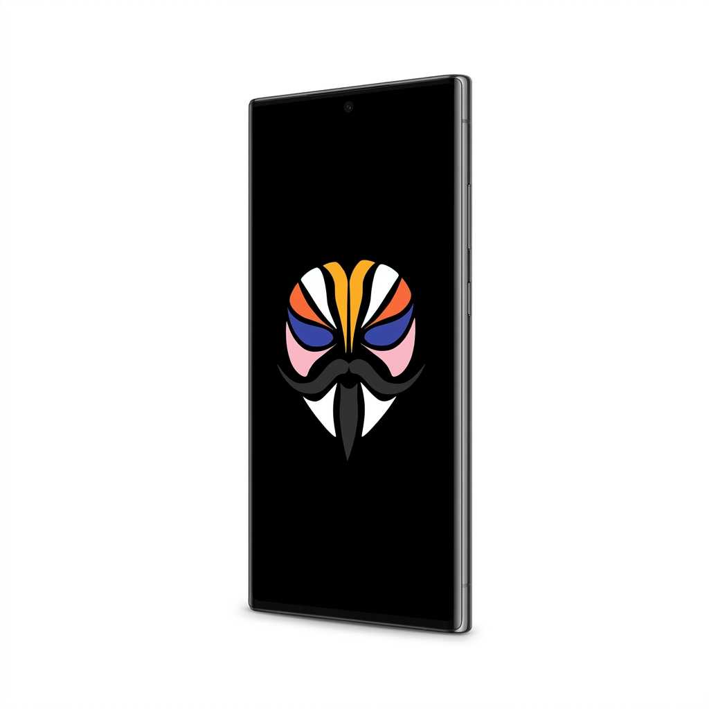 Samsung Galaxy S23 Ultra angled with Magisk