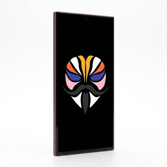 Samsung Galaxy S22 Ultra angled with Magisk
