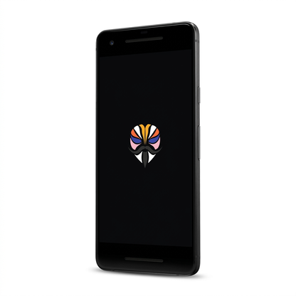 Google Pixel 2 angled with Magisk