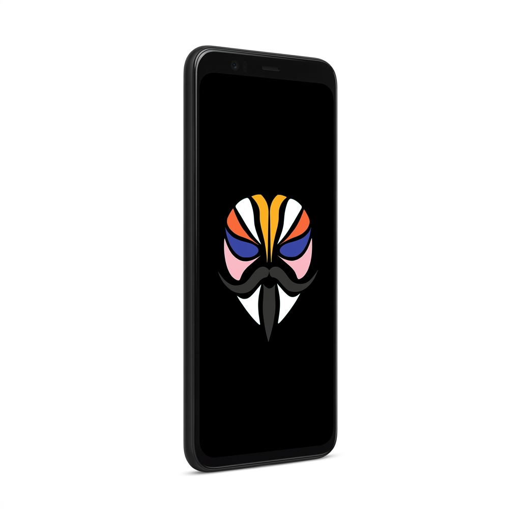 Google Pixel 4 XL angled with Magisk