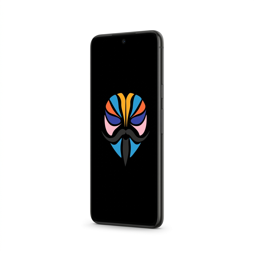 Google Pixel 8 angled with Magisk
