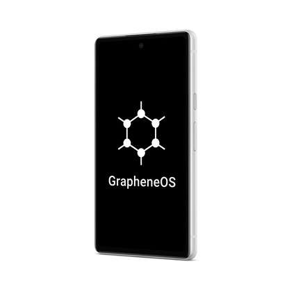 Google Pixel 7a angled with GrapheneOS