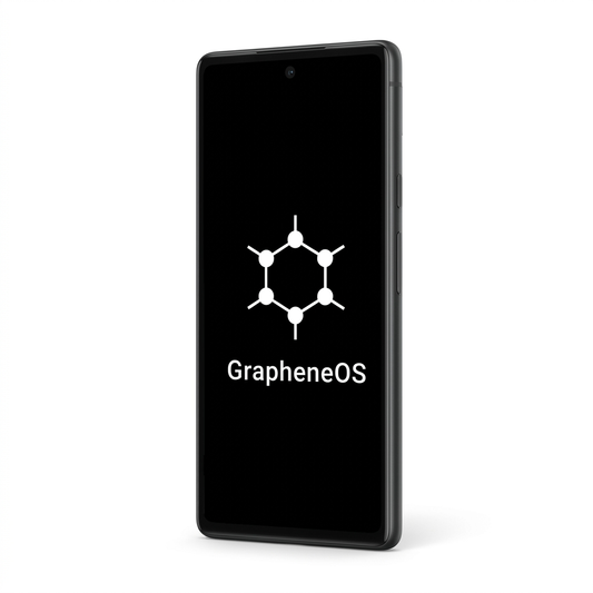 Google Pixel 6a angled with GrapheneOS