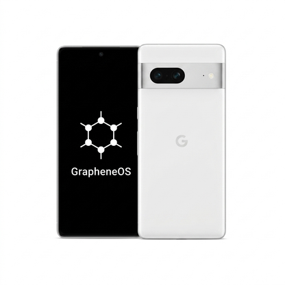 Google Pixel 7 front and back with GrapheneOS
