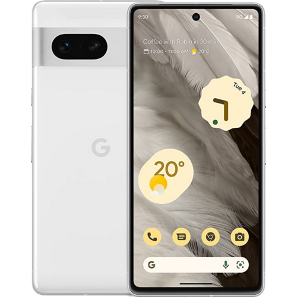 Google Pixel 7 in Obsidian with a neutral screen