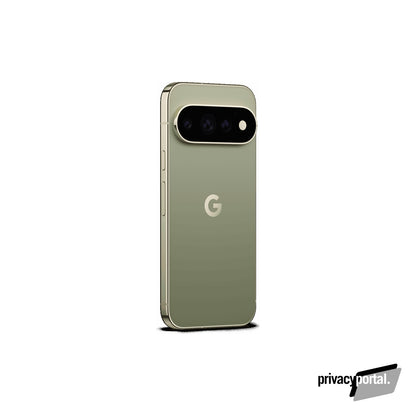 Google Pixel 11 Pro in Olive - rear, angled
