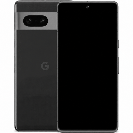 Google Pixel 7 in Obsidian with a neutral screen