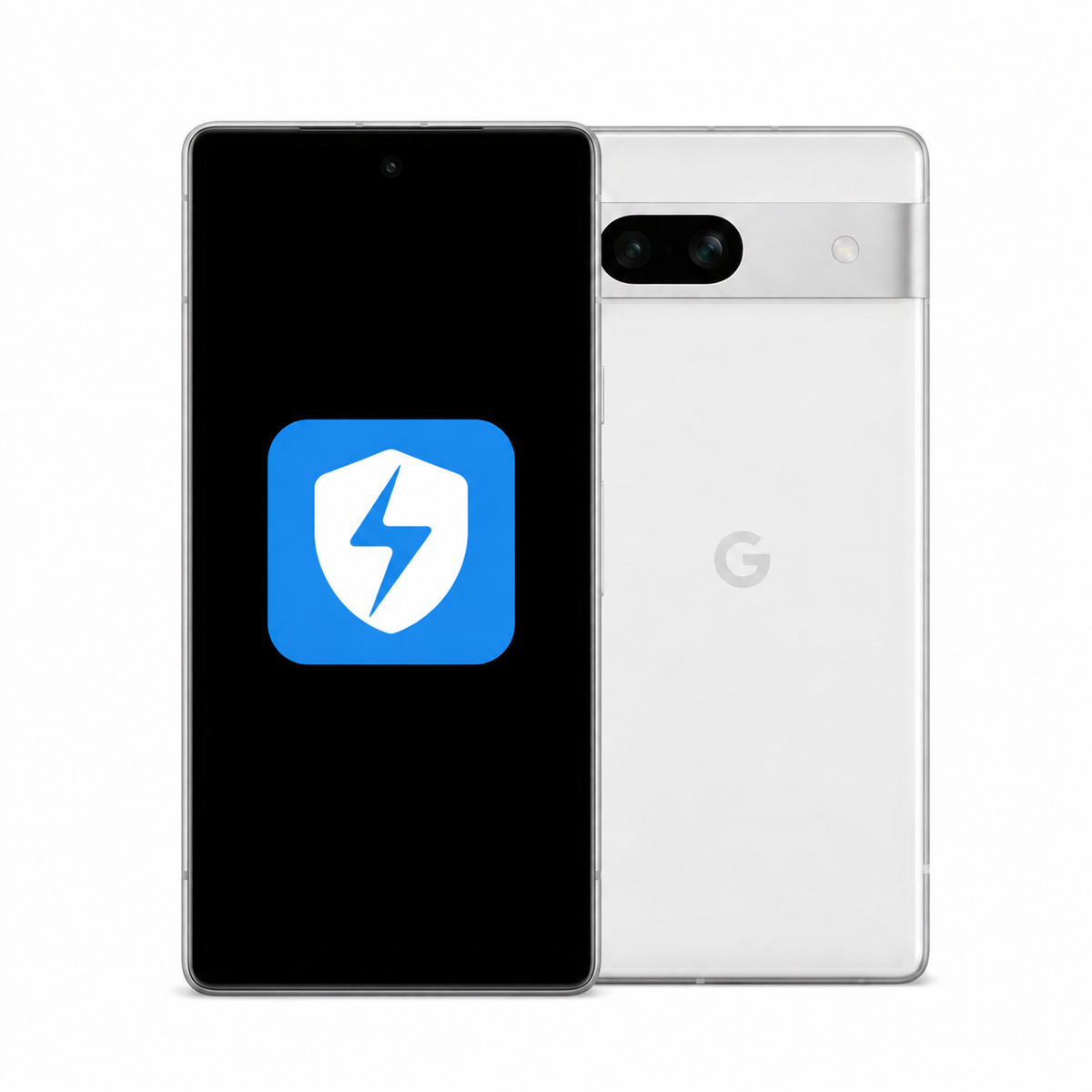 Google Pixel 7a with the official StrykerOSS app logo on screen