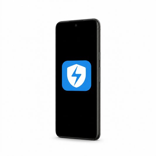 Google Pixel 8 with the official StrykerOSS app logo on screen