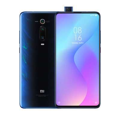 Official Xiaomi Mi 9T in Glacier Blue, front and rear