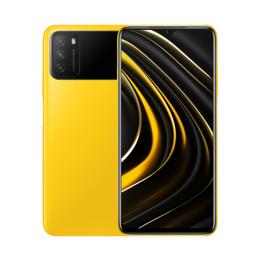 Official POCO M3 product image in POCO Yellow